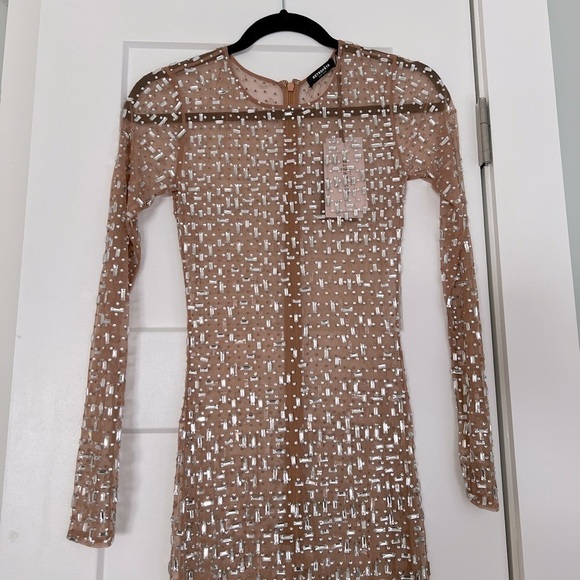 Retrofete Vinci Crystal Embellished Handmade Sheer Maxi Dress Gown NEW with tags - Picture 4 of 15